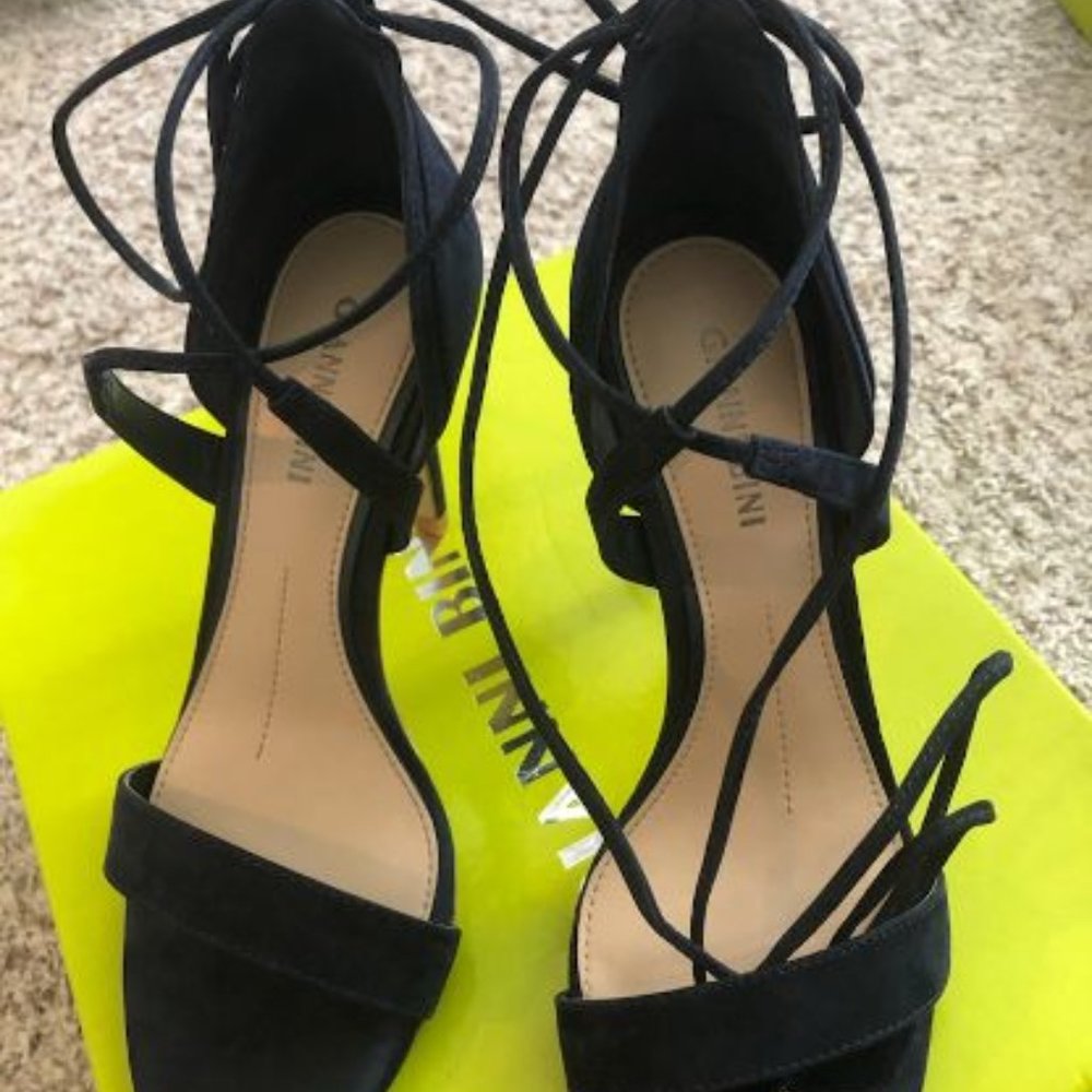 Gianni Bini: Navy Suede Strappy High Heel